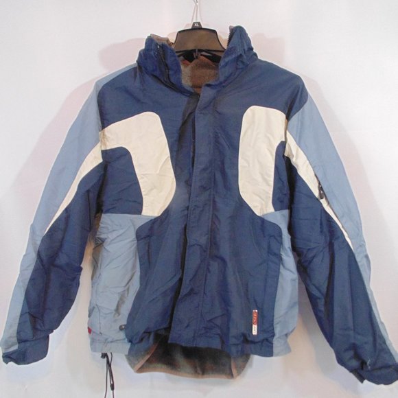 Aeropastale AXT Systems Coat/Ski Jacket LRG Zip out Liner-Hood-Blue/White/Gray - Picture 1 of 9